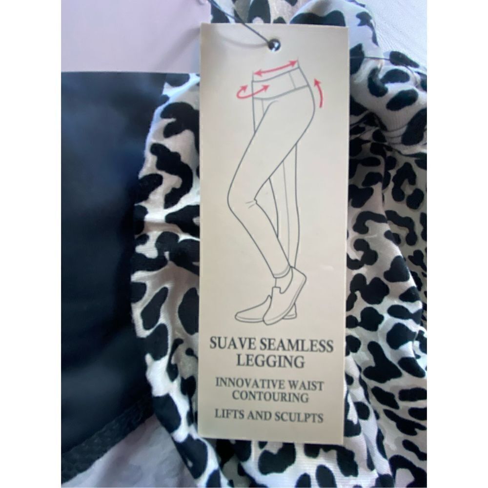 KHAKIS & CO WOMEN’S 3X Plus Suave Leopard Leggings - Black Multi Print - Picture 5 of 9